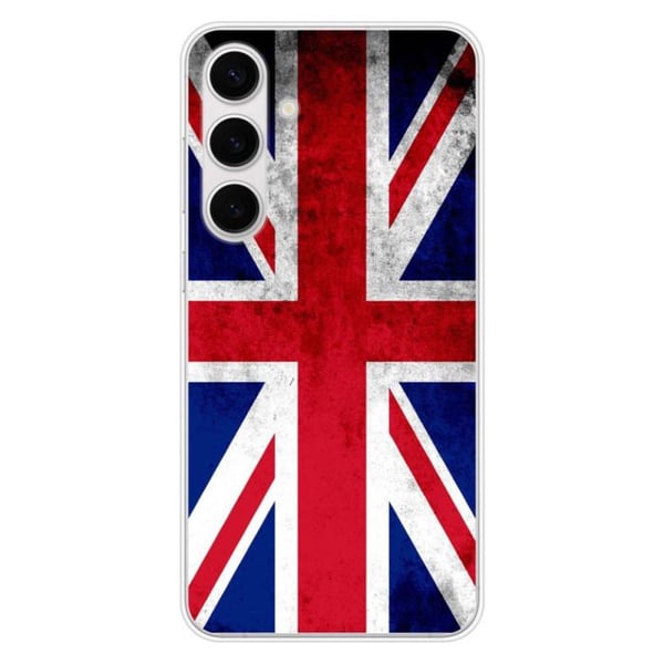 Tryckt silikonfodral som är kompatibelt med Samsung Galaxy S24 FE Englands flagga