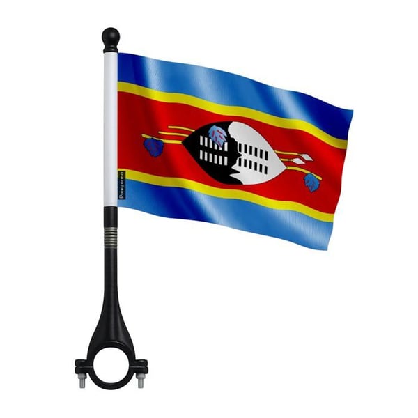 Eswatini Cykelflagga i Polyester – 14 x 21 cm – Cykelflagga – 5 stycken