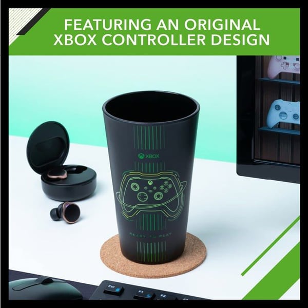 Krus - PALADONE - PP8304XB - XBOX Glas - Sort - 400 ml - Opvaskemaskinevenlig