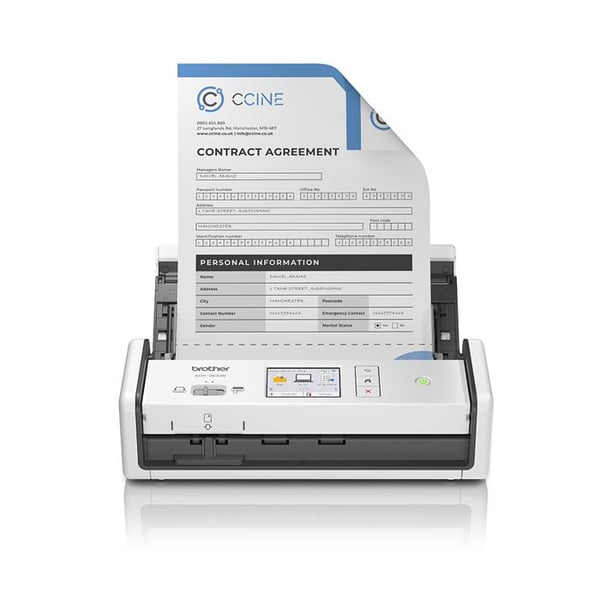 Kompakt och bärbar dokument scanner Brother ADS-1800W Vit och Svart