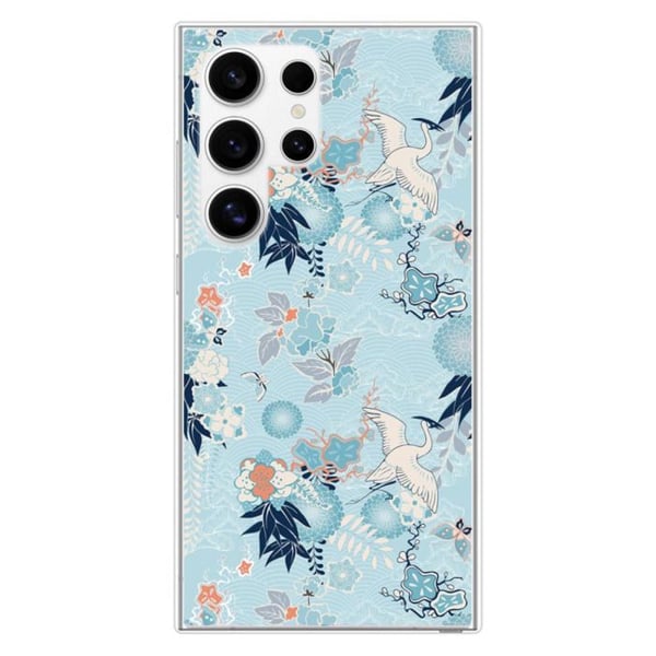 Siliconförstärkt tryckt skal kompatibelt med Samsung Galaxy S24 Ultra Kimono