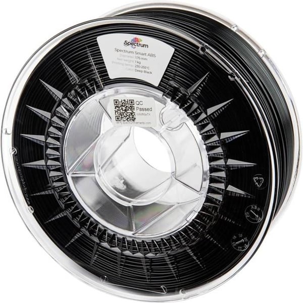 Spectrum Filaments 80088 smart ABS filament ABS modstandsdygtig over for stød 1.75 mm 1000 g dyb sort, sort 1 stk.