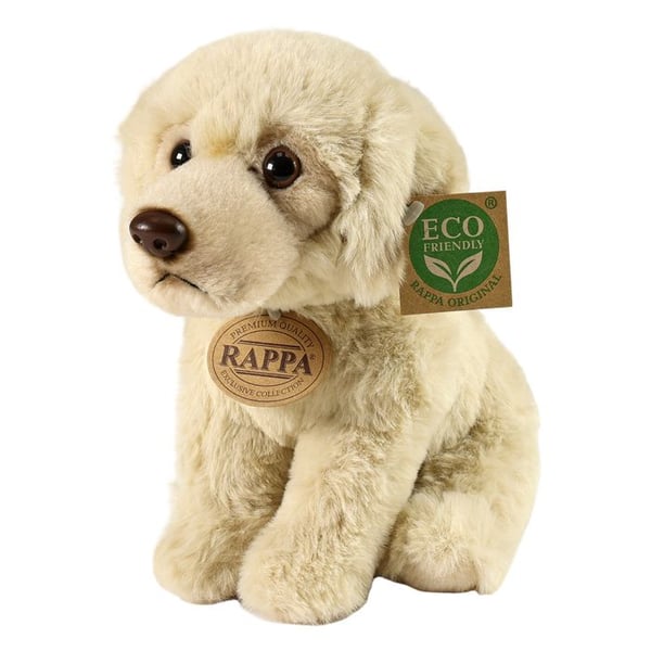 Gosedjur - RAPPA - Labrador sittande - 23 cm - Beige - Ultra mjuk miljövänlig