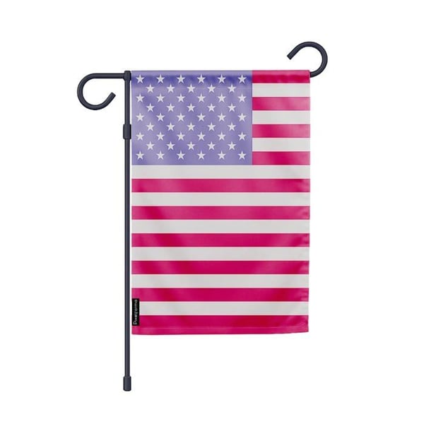 USA:s Trädgårdsflagga – 32 x 47,5 cm – Hållbar Polyester – Horisontellt Format – Utomhus – Pixelforma