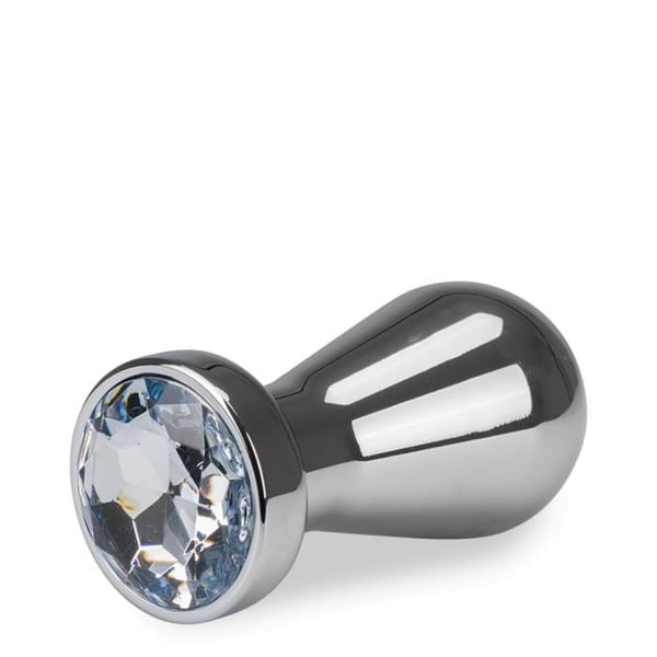 Metall analplugg rosaskjuts stor diameter - 3 storlekar - Diamant