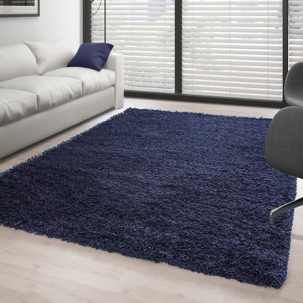 TAPET SHAGGY - Ayyildiz - MÖRKBLÅ - 240x340 cm - 100% Polypropylen - 30 mm höjd på lugg