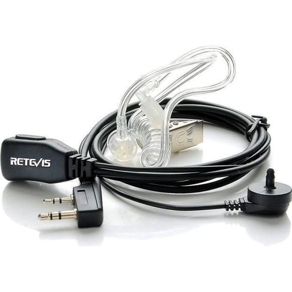 Retevis Radio Öronpropp 2 Pin För RT24 RT27 RT619 BaoFeng UV-5R BF-888S BF-88E Radioddity Tube Akustisk Transparent Öronpropp