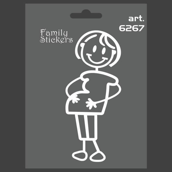 Biltyg för Bil - Familj - Gravid Mamma - 9 x 12 cm - Hållbar - Garanti för Fäste