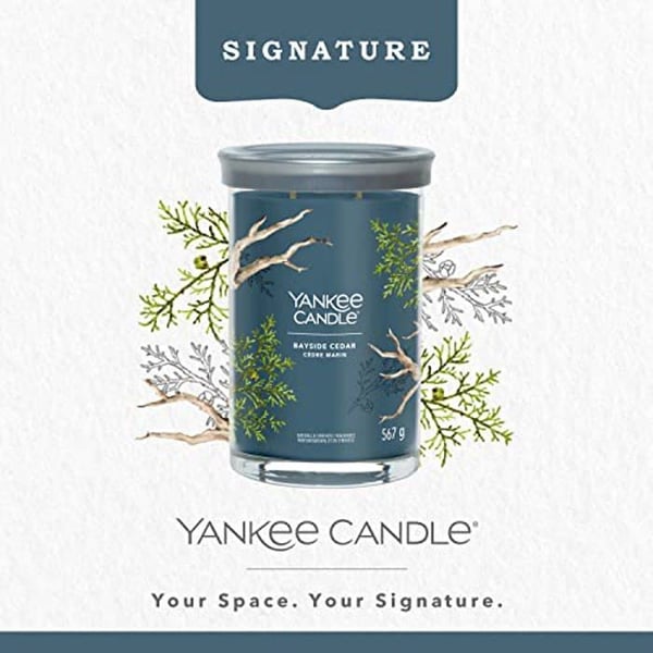 Duftlys - Yankee Candle - Bayside Cedar - Soja voks - Glas - Dobbelt væge