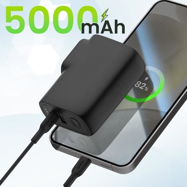 Resande Laddare - Belkin - 25W - 5000mAh - USB-C - Kompakt