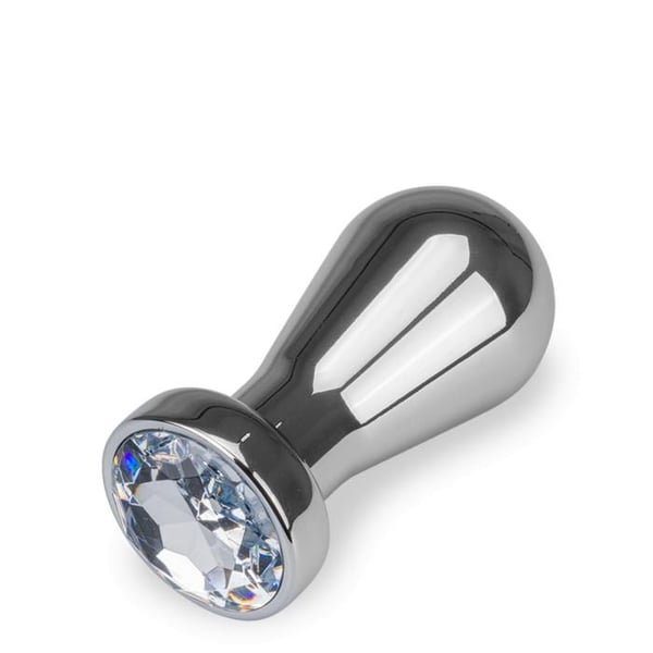 Metall analplugg rosaskjuts stor diameter - 3 storlekar - Diamant