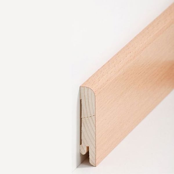 PROVISTON Fanerad träsockel 15 x 70 x 2500 mm bok Massivträfanér 25 meter | 10 stycken