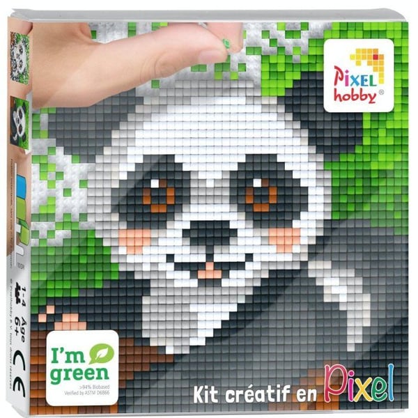 Kit kreativ Pixel tavla 12x12cm Panda