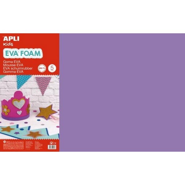 Apli Agipa - Mousse EVA termoformbar 40x60 cm Lila 5 ark.