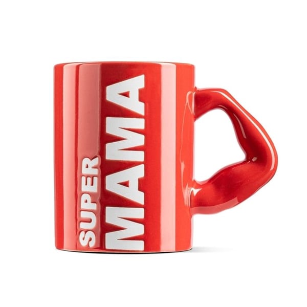 Mugg Super Mama Kopp med muskulösa armar, presentidé till mamma