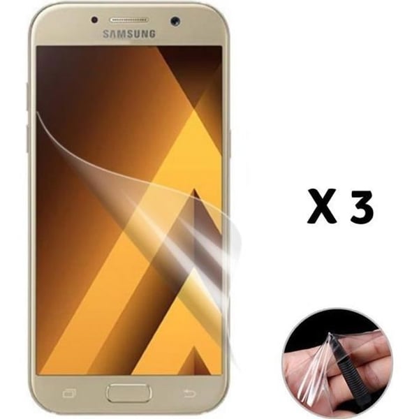 Förpackning med 3 filmer för Samsung Galaxy A5 2017 A520 - Skärmskydd i slitstark plast, repbeständig [Phonillico®]