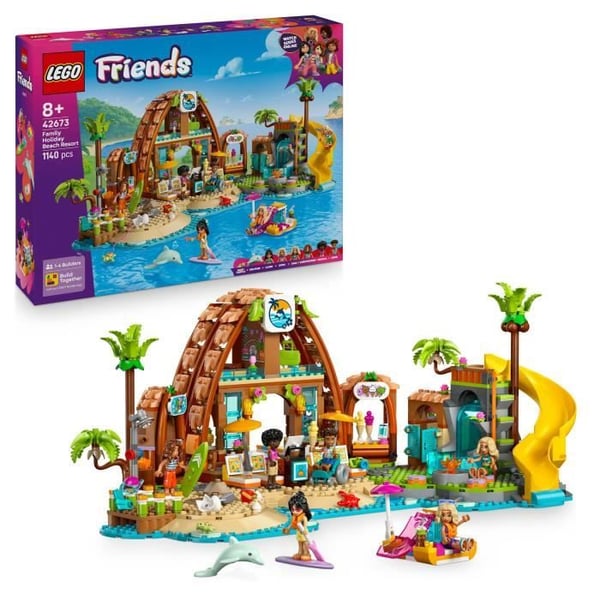 LEGO Friends 42673 Strandhotellsemester - Byggset för 8 år och äldre