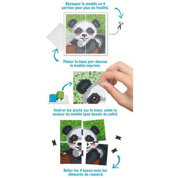 Kit kreativ Pixel tavla 12x12cm Panda