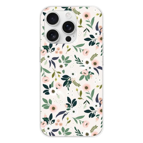 Silicone-skal med tryck kompatibel med Apple iPhone 16 Pro Blommor