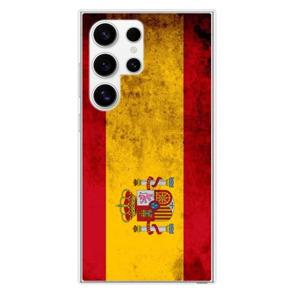 Siliconeförstärkt tryckt skal kompatibelt med Samsung Galaxy S24 Ultra Spanienflagga