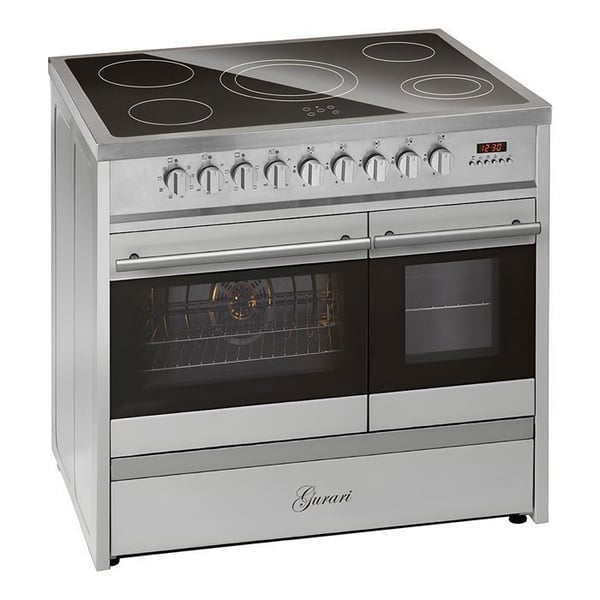 Elspanna - GURARI - GCH E 912 DF X - Glaskeramisk 90 cm - Rostfritt stål - Dubbel multifunktionugn