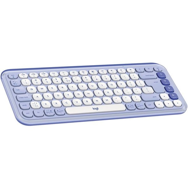 Trådløst tastatur - LOGITECH - Pop Icon - Lilla - US INTL - 85 stille taster