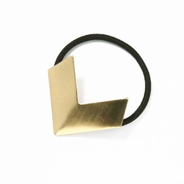 Hårsnodd - AVIZAR - Slinky Sateen Chevron - Svart - Chic och Bekväm - Vuxen Kvinna
