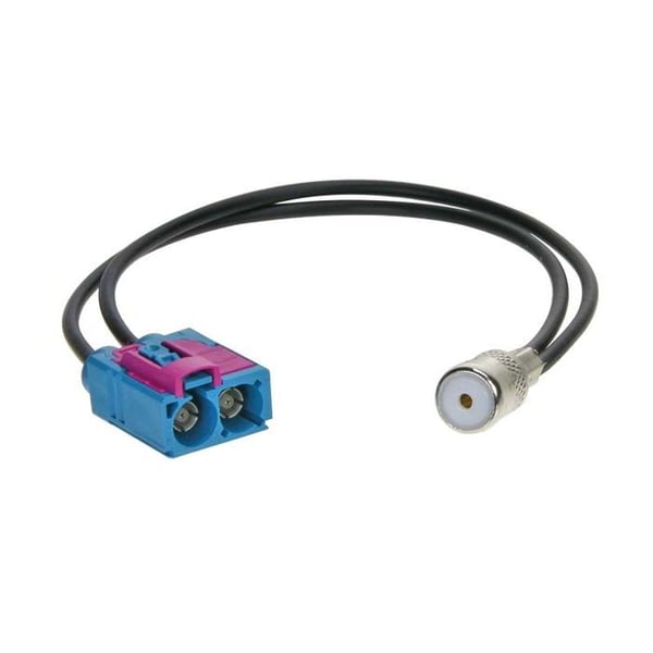 Fakra dubbel antennadapter > ISO Audi / Seat / Skoda / VW