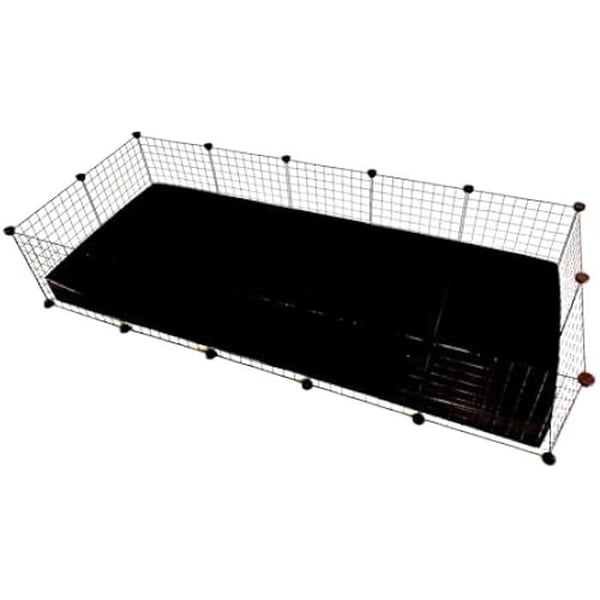 Modulär bur - C&C - Svart - 180 x 75 x 37 cm - För smådjur