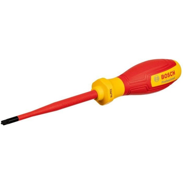 Bosch Professional skruvmejsel VDE flat/PZ1x100 (certifierad upp till 1 000 V, isolerad med termoplastisk elastomer (TPE))