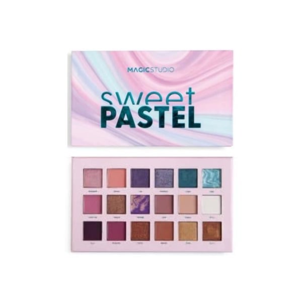 Ögonskugga - Sweet Pastel - 18 skuggor - Pastellfärger - Ej vattentålig
