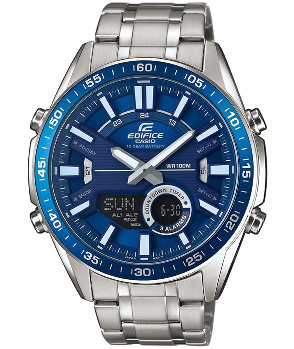 Klocka - CASIO - EDIFICE - Rostfritt stål - Digital - Grå
