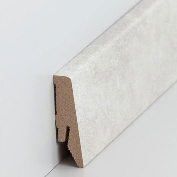 PROVISTON Sockel MDF 18 x 58 x 2400 mm marmor för limning, klippning, skruvning &amp; spikning MDF-kärna belagd 25 meter | 10 stycken