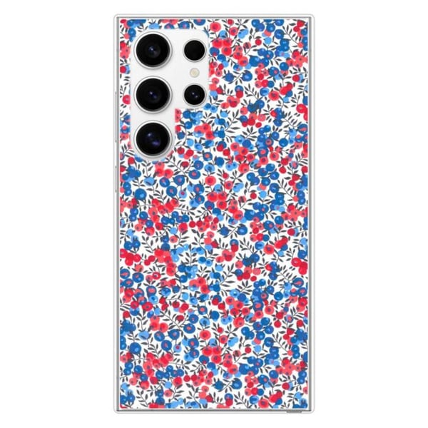 Siliconförstärkt tryckt skal kompatibelt med Samsung Galaxy S24 Ultra Liberty Wiltshire Blå
