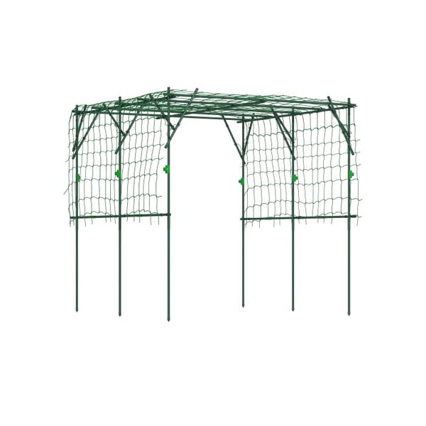 Kolmionmuotoinen ruukku tukijalalla - MUVOE - 223x223x223 cm - Ruostumaton teräs - Polyeteeni - Vihreä