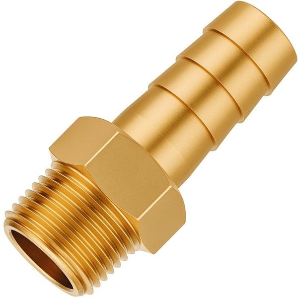 Gängad pneumatiska koppling - PARTNER - Utvändig gänga 1/2" - Fiskben 12mm - Invändig gänga 3/8" x 3/8"