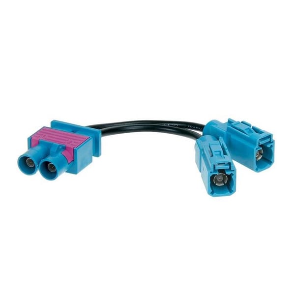 Dubbel antennadapter FAKRA (m)->2x Fakra Z (f)