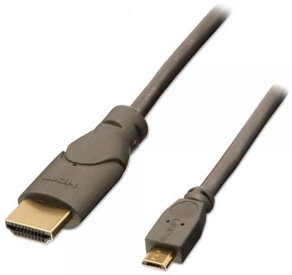 MHL till HDMI-adapterkabel - LINDY - 2m - Svart - Ljud/videoöverföring - MHL-hane