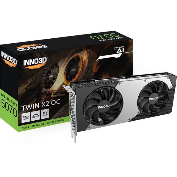 INNO3D - Grafikkort - NVIDIA RTX 5070 TWIN X2 OC - N50702-12D7X-195064N - 12Go