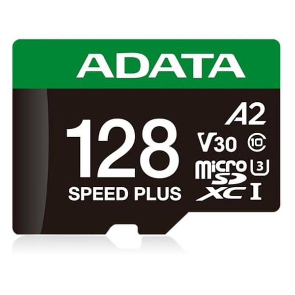 Minneskort - ADATA - Speed Plus - 128 Go - UHS-I U3 Klass 10 - Svart och Grön