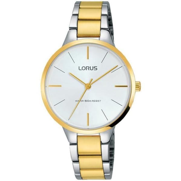 Klocka - Lorus - RRS02WX9 - Rostfritt Stål - Guld - Vit Urskiva