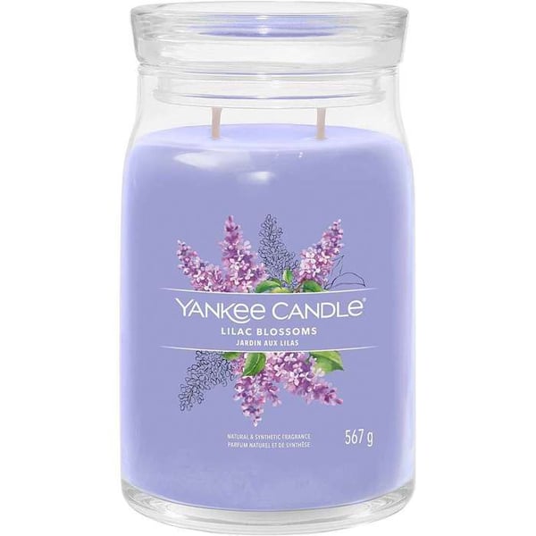 YANKEE CANDLE CANDELA GIARA GRANDE SIGNATUR LILAC BLOSSOMS