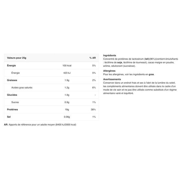 Vassleproteinkoncentrat MyProtein - Impact Whey Protein - Choklad Slät 1000g