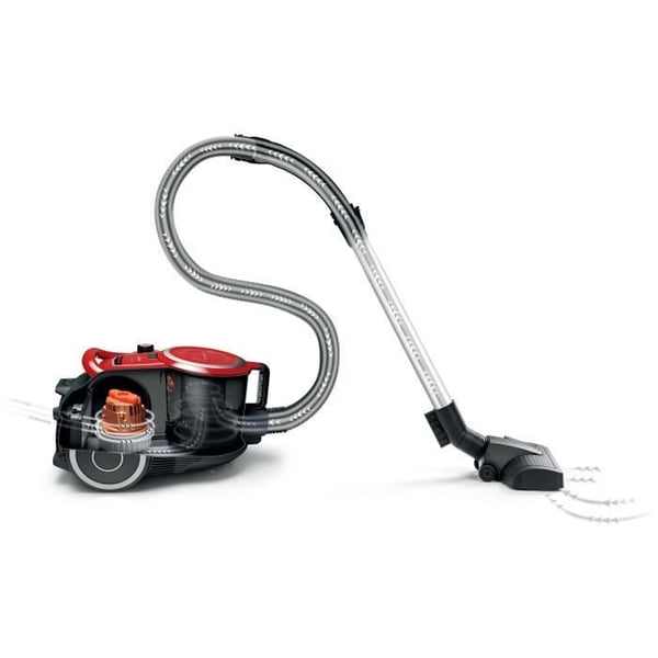 Säcklös sladddammsugare - BOSCH - BGC41Q69 - 600 W - ProSilence - 70 dB - Röd