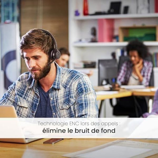 Trådlösa Bluetooth-hörlurar - SPC - Dreamer 2 Pro - ENC Bulleravskärmning - 50h Batteritid - Dubbel Anslutning