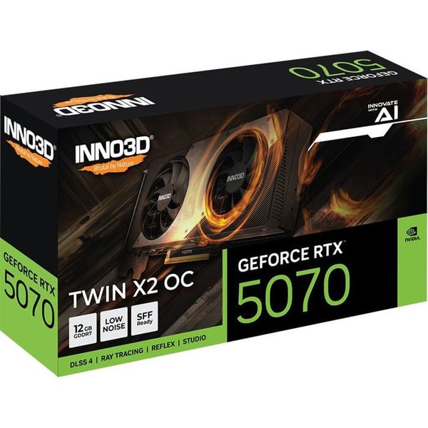 INNO3D - Grafikkort - NVIDIA RTX 5070 TWIN X2 OC - N50702-12D7X-195064N - 12Go