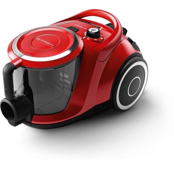 Säcklös sladddammsugare - BOSCH - BGC41Q69 - 600 W - ProSilence - 70 dB - Röd