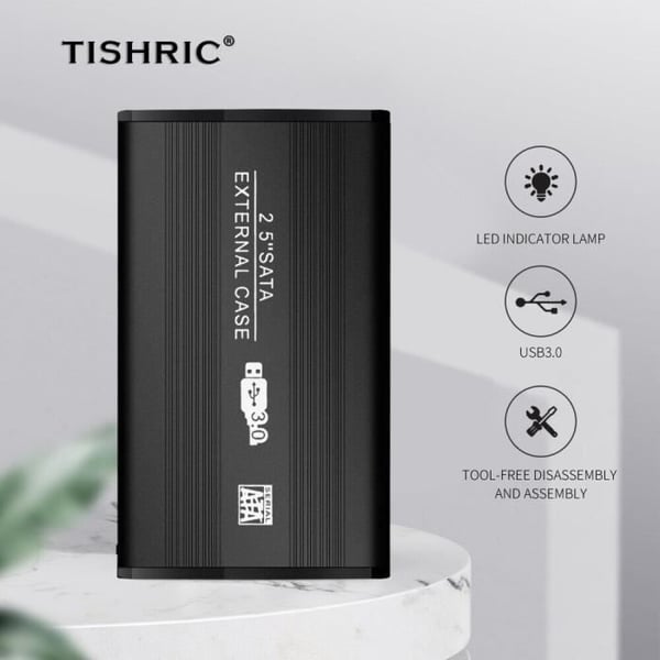 Harddisk kabinet - ZH16663 - USB 3.0 - SATA - 2.5 tommer - Sort