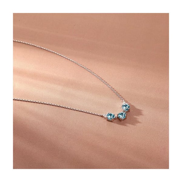 Luksus sølv halskæde med cubic zirconia Tesori SAIW289