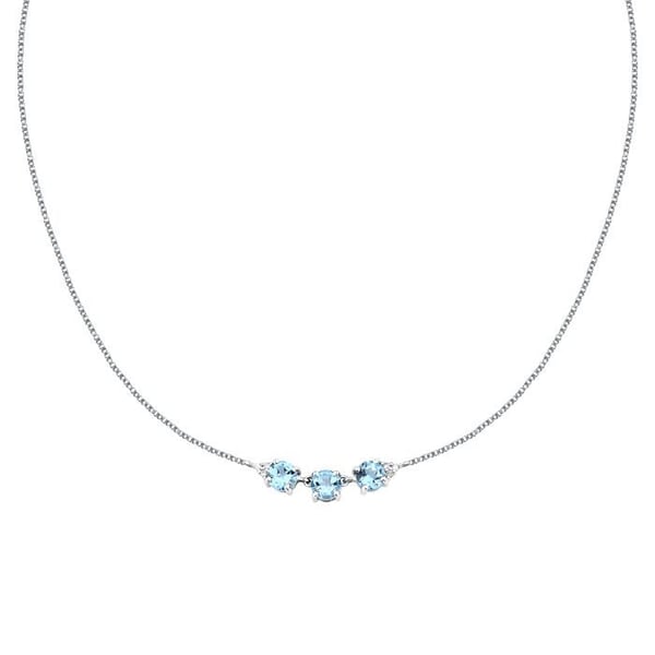 Luksus sølv halskæde med cubic zirconia Tesori SAIW289